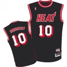 Men's Adidas Miami Heat #10 Tim Hardaway Authentic Black ABA Hardwood Classic NBA Jersey