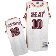 Men's Adidas Miami Heat #10 Tim Hardaway Authentic White Throwback NBA Jersey