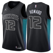 Men's Nike Jordan Charlotte Hornets #12 Dwight Howard Authentic Black NBA Jersey - City Edition