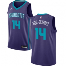 Youth Nike Jordan Charlotte Hornets #14 Michael Kidd-Gilchrist Authentic Purple NBA Jersey Statement Edition