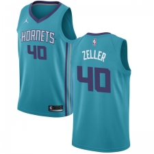 Women's Nike Jordan Charlotte Hornets #40 Cody Zeller Authentic Teal NBA Jersey - Icon Edition