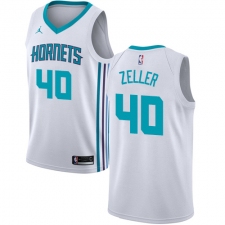 Youth Nike Jordan Charlotte Hornets #40 Cody Zeller Authentic White NBA Jersey - Association Edition