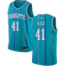 Men's Nike Jordan Charlotte Hornets #41 Glen Rice Swingman Aqua Hardwood Classics NBA Jersey