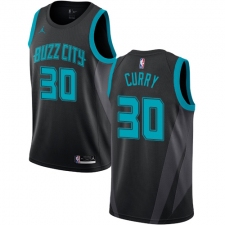 Men's Nike Jordan Charlotte Hornets #30 Dell Curry Swingman Black NBA Jersey - 2018 19 City Edition