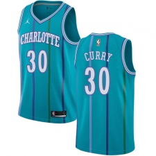 Women's Nike Jordan Charlotte Hornets #30 Dell Curry Swingman Aqua Hardwood Classics NBA Jersey