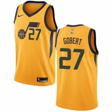 Men's Nike Utah Jazz #27 Rudy Gobert Authentic Gold NBA Jersey Statement Edition