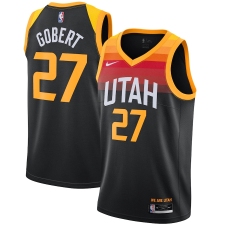 Men's Utah Jazz #27 Rudy Gobert Nike Black 2020-21 Swingman Player Jersey