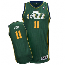 Youth Adidas Utah Jazz #11 Dante Exum Authentic Green Alternate NBA Jersey