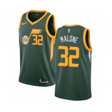 Youth Nike Utah Jazz #32 Karl Malone Green Swingman Jersey - Earned Edition