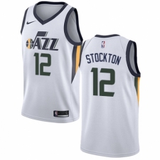 Men's Nike Utah Jazz #12 John Stockton Authentic NBA Jersey - Association Edition