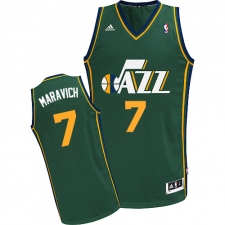 Women's Adidas Utah Jazz #7 Pete Maravich Swingman Green Alternate NBA Jersey