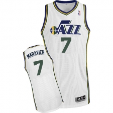 Youth Adidas Utah Jazz #7 Pete Maravich Authentic White Home NBA Jersey