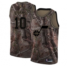 Men's Nike Utah Jazz #10 Alec Burks Swingman Camo Realtree Collection NBA Jersey