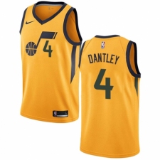Men's Nike Utah Jazz #4 Adrian Dantley Authentic Gold NBA Jersey Statement Edition