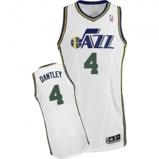 Youth Adidas Utah Jazz #4 Adrian Dantley Authentic White Home NBA Jersey