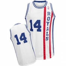 Men's Adidas Sacramento Kings #14 Oscar Robertson Authentic White Throwback NBA Jersey