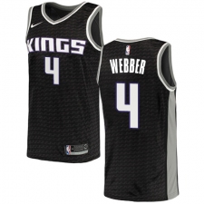 Men's Nike Sacramento Kings #4 Chris Webber Swingman Black NBA Jersey Statement Edition