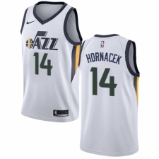 Men's Nike Utah Jazz #14 Jeff Hornacek Authentic NBA Jersey - Association Edition