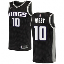 Men's Nike Sacramento Kings #10 Mike Bibby Authentic Black NBA Jersey Statement Edition