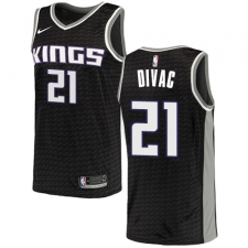 Men's Nike Sacramento Kings #21 Vlade Divac Authentic Black NBA Jersey Statement Edition