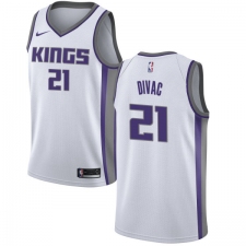 Men's Nike Sacramento Kings #21 Vlade Divac Authentic White NBA Jersey - Association Edition