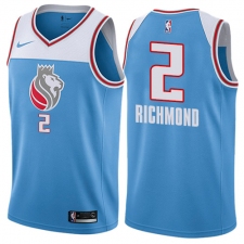 Men's Nike Sacramento Kings #2 Mitch Richmond Authentic Blue NBA Jersey - City Edition