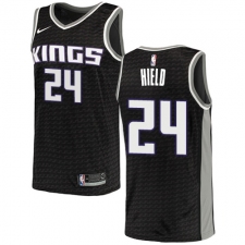 Men's Nike Sacramento Kings #24 Buddy Hield Authentic Black NBA Jersey Statement Edition