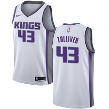 Men's Nike Sacramento Kings #43 Anthony Tolliver Authentic White NBA Jersey - Association Edition