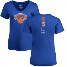 NBA Women's Nike New York Knicks #5 Courtney Lee Royal Blue Backer T-Shirt