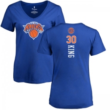 NBA Women's Nike New York Knicks #30 Bernard King Royal Blue Backer T-Shirt