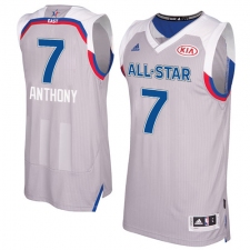 Men's Adidas New York Knicks #7 Carmelo Anthony Authentic Gray 2017 All Star NBA Jersey