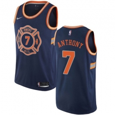 Women's Nike New York Knicks #7 Carmelo Anthony Swingman Navy Blue NBA Jersey - City Edition