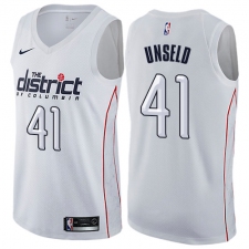 Men's Nike Washington Wizards #41 Wes Unseld Authentic White NBA Jersey - City Edition