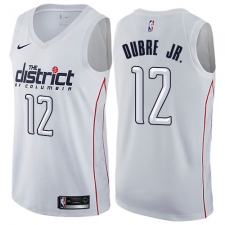 Men's Nike Washington Wizards #12 Kelly Oubre Jr. Authentic White NBA Jersey - City Edition