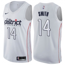 Men's Nike Washington Wizards #14 Jason Smith Authentic White NBA Jersey - City Edition