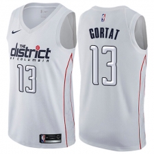 Men's Nike Washington Wizards #13 Marcin Gortat Authentic White NBA Jersey - City Edition