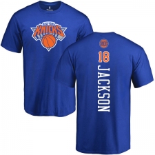 NBA Nike New York Knicks #18 Phil Jackson Royal Blue Backer T-Shirt