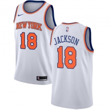 Women's Nike New York Knicks #18 Phil Jackson Authentic White NBA Jersey - Association Edition