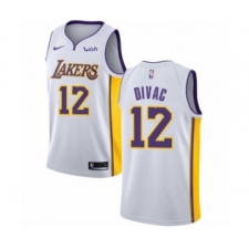 Youth Los Angeles Lakers #12 Vlade Divac Swingman White Basketball Jersey - Association Edition