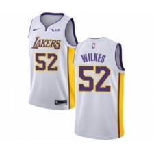 Men's Los Angeles Lakers #52 Jamaal Wilkes Authentic White Basketball Jersey - Association Edition