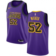 Men's Nike Los Angeles Lakers #52 Jamaal Wilkes Swingman Purple NBA Jersey - City Edition