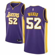 Women's Nike Los Angeles Lakers #52 Jamaal Wilkes Authentic Purple NBA Jersey - Icon Edition