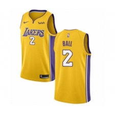 Youth Los Angeles Lakers #2 Lonzo Ball Swingman Gold Home Basketball Jersey - Icon Edition