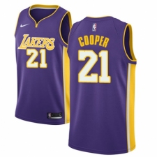 Men's Nike Los Angeles Lakers #21 Michael Cooper Authentic Purple NBA Jersey - Icon Edition