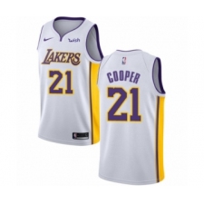 Youth Los Angeles Lakers #21 Michael Cooper Swingman White Basketball Jersey - Association Edition