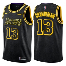 Women's Nike Los Angeles Lakers #13 Wilt Chamberlain Swingman Black NBA Jersey - City Edition