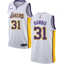 Men's Nike Los Angeles Lakers #31 Kurt Rambis Swingman White NBA Jersey - Association Edition