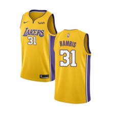 Youth Los Angeles Lakers #31 Kurt Rambis Swingman Gold Home Basketball Jersey - Icon Edition