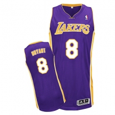 Men's Adidas Los Angeles Lakers #8 Kobe Bryant Authentic Purple Road NBA Jersey