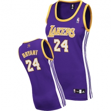 Women's Adidas Los Angeles Lakers #24 Kobe Bryant Authentic Purple Road NBA Jersey